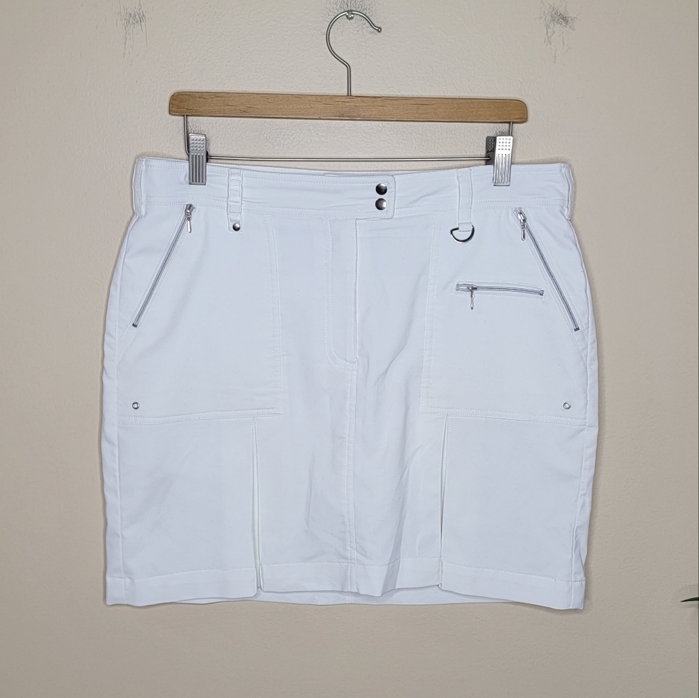 GG Blue Boca Golf Skort in White Size 10